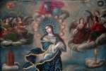 San Cristóbal, nave painting, Virgin Immaculate, detail