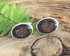 jcai037 Whitby Jet Cufflinks Ammonite Inlay