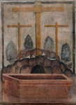 Lower cloister walk mural, Golgotha