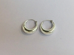 Silver hoop earrings.   £23.00