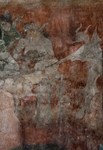 Santa María, N wall mural, devils flaying a sinner