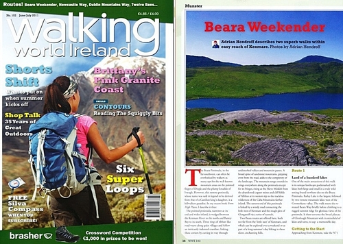 Two magnificent walking routes in the Beara Peninsula within easy reach of Kenmare is described in this article.