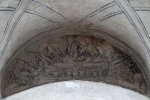 Cloister stairwell, lunette mural, Resurrection
