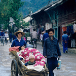 Family with Mother in Cart, Dali, Yunnan , China 1986