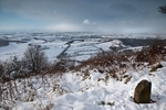 Snow storm above Sutton Bank.