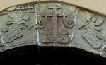 San Jerónimo, façade, archivolt keystone