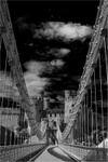 Conway suspension bridge 2A bw