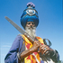 Nihang or Akali Sikh warrior Punjab, India