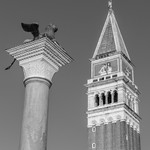 St Mark's Campanile and the Lion of Venice - Portrait Version