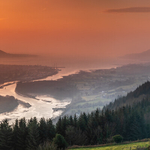 Misty Dawn Panorama from Flagstaff Viewpoint, Co Armagh