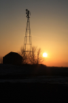 Weathered Windmill Sunset
