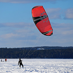 Snowkiting on the Kennebecasis - 3