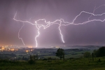 z2401 Lightning Strikes over Sandown Bay
