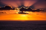 z3763 Evening Light over the English Channel