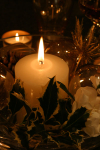 6. Candle and Glass Bowl