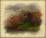 103 Mini-canvas 6 Autumn trees on a mountainside