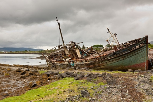 Near Salen on the Isle of Mull there used to be some wonderfully vibrant old boats- last time we visited they had fad…