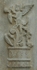 San Miguel Arcángel, façade portal, right pilaster relief