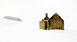 Halldale Darley Dale Derelict house in the snow 2