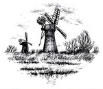Thurne -  Mills in winter