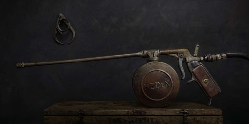 And a Shot of Redex. Light-painted still-life, featuring a vintage Redex fuel-additive dispenser. Lit with diffused t…