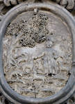 Façade relief, Child Jesus as Good Shepherd