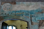 Lower cloister walk murals