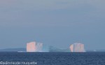 First light on iceberg approaching Disko bay