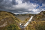 Llyn Brianne Dam and Spillway.