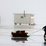 Renforth Ice Fishing Huts  Rothesay New Brunswick Canada