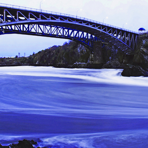 Long exposure of the reversing rapids in Saint John, New Brunswick