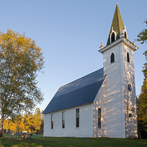 St. James United Church is located near Plaster Rock and along Route 109 within Three Brooks, New Brunswick, Canada.