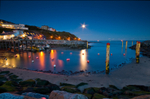 z1765 The Moon and Mars Rising over Ventnor Harbour