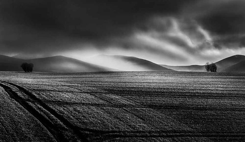 Hail storm on the hills