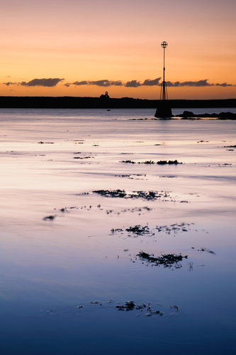 Autumn Dawn at the entrance to Derby Haven. The incoming tide blurring the water and weed as the shot exposes over se…