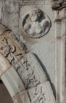 N portal, right spandrel roundel relief