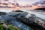Sunset over Barrel Rock, Bude (2)