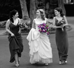 The bride and her Bridesmaids