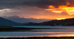 Sunset across Skye from Loch Duich