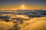 z3596 Sunset over the Fog Ventnor Down