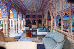 Samode Palace Rajasthan - outside sitting room