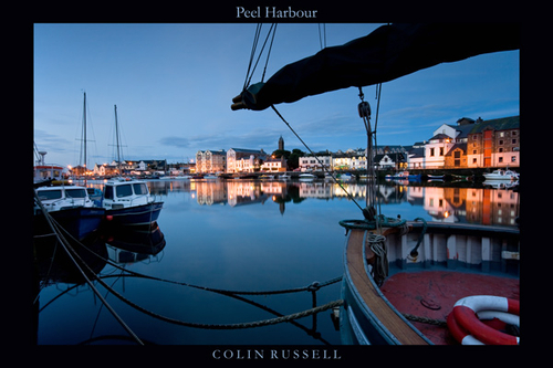 September evening Peel Harbour lights. A sight that can no longer be seen as the harbour has now been transformed int…