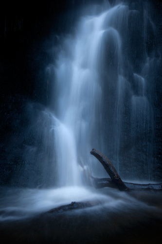 Inneen Vooar waterfall, Dhoon Glen, and the end of the 130 foot drop.