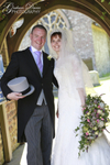 Bride & Groom at Wedding at St. Hilary
