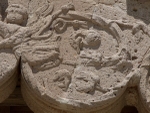 Roundel, floral relief