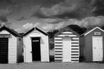 Beach huts at Gun Hill
