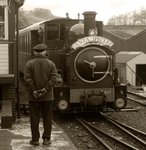WLLR Santa Special Dec 2010 arrival of 1045 at Llanfair