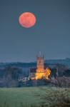 z3748 Moonrise over Godshill