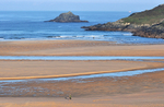 Low Tide view of Crantock Beach