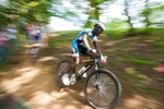 Olympic mountain bike through the forest